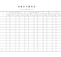 매출관리통계표 매출관리통계표